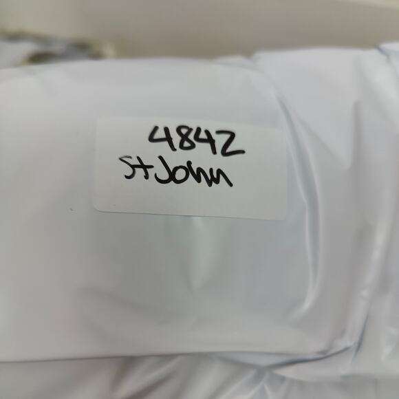 St John Santana Knit Jacket Womens Small Dark Navy Blue Zip Up Preppy Boxy - Picture 7 of 7